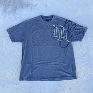 Hart And Huntington Ink Rock Moto T-Shirt Men XL Grey Cotton Tattoo 2 Sided Y2K